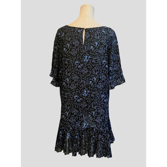 CATO Boho Peasant Top Blouse Size 18/20W Floral Fairy Pleated Floune Hem Stretch - Picture 3 of 10